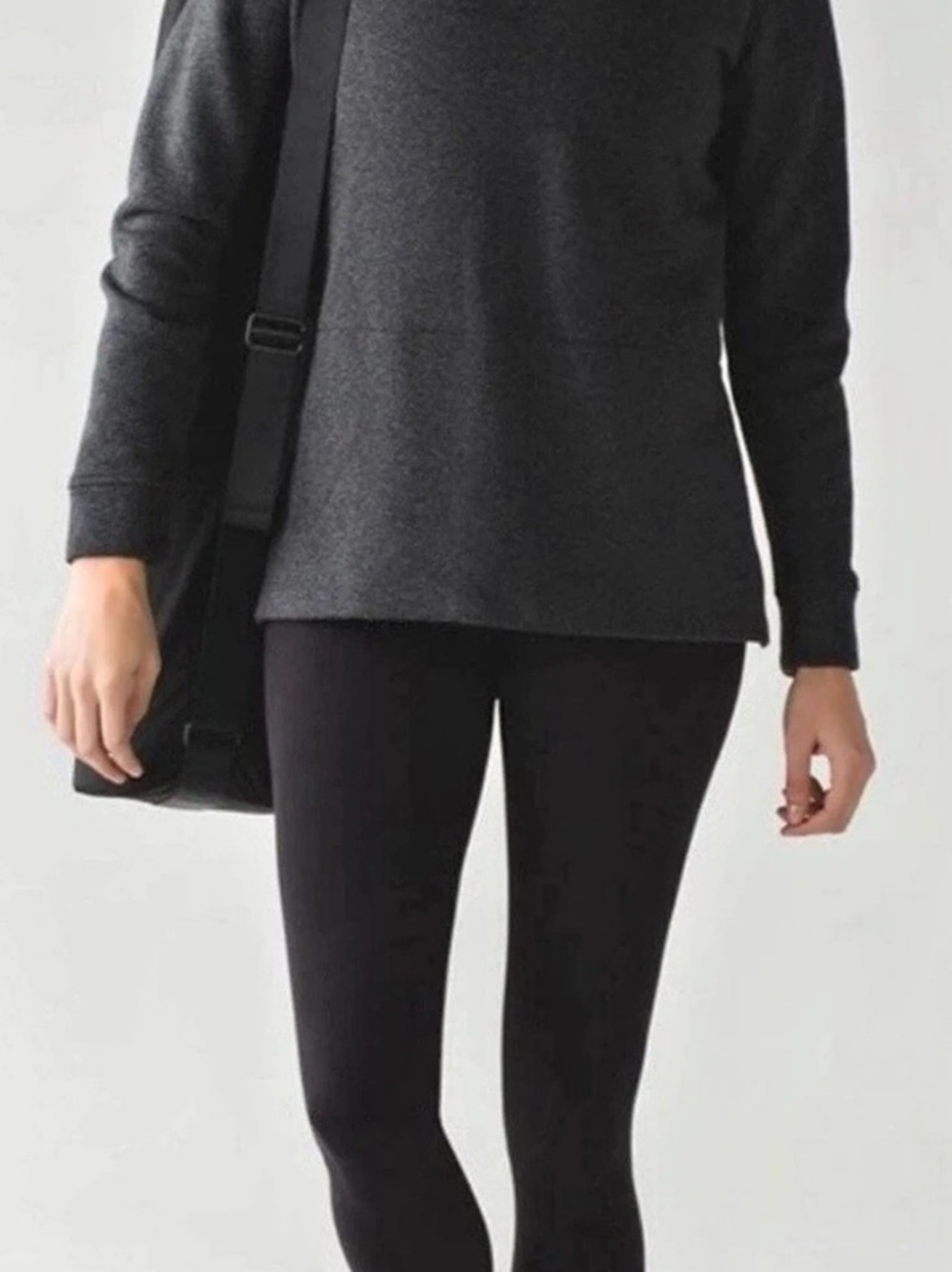 lululemon Yes Fleece Side Zip Sweatshirt Women's Gray Long Sleeve
